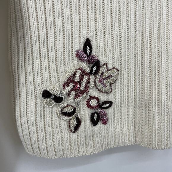 Zara Size M Sequin Turtleneck Sweater Limited Edition Embellished Embroidered - Picture 4 of 10